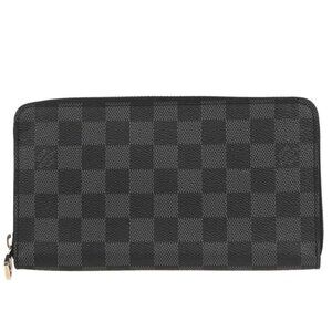 Louis Vuitton Damier Graphite Zippy Organizer Wallet N63077 CA4114 134998
